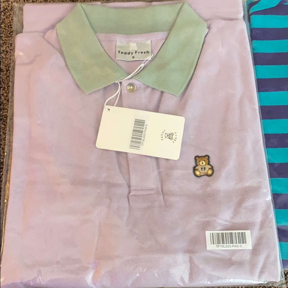 Colorblock polo long sleeve shirt